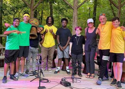 Post performance at Rhythm Rising Drum Festival at Terrapin Hill Farm, 2024.